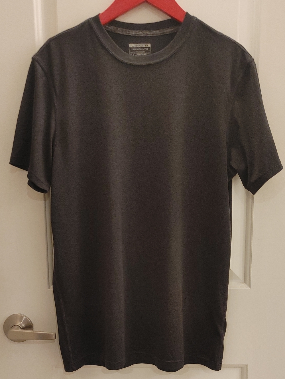 Layer 8 Men's Short Sleeve Crew T-Shirt - Charcoal